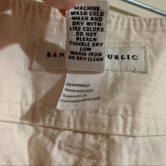 Banana Republic Girlfriend Flat Front Chino Cream Capris Wide leg size 14 - Picture 5 of 5